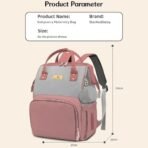 StarAndDaisy Baby Bag for Mother Travel/Maternity Bag with Multi Compartments, Insulated Bottle Pockets, Waterproof, 30L Capacity ? Pink Grey - Fast Shipping to USA & Canada - Image 6