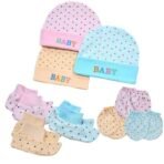 First Kick Baby Mitten Booty Cap Set - 3 Sets (Multicolour) Mittens for New Born Baby 0-6 Months | Useful | Pocket-Friendly | Soft New Born Cotton - Fast Shipping to USA & Canada - Image 2