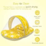 Infantbond Newborn Bedding with Net & Blanket (Yellow Cloud) ? Fast Shipping to USA & Canada - Image 5