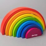 1st Step 7 Pcs Wooden Rainbow Stacker - Fast Shipping to USA & Canada - Image 2
