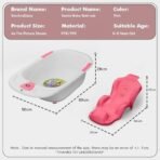 StarAndDaisy Baby Bath tub for 0 to 5 Years with Temperature Sensor/Bath Tub for Kids with Anti-Slip Legs/Bathtub for Baby with Baby Bather Without Wheel(White-Pink) - Fast Shipping to USA & Canada - Image 6