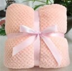First Kick New Born Super Soft Baby Blanket Wrapper Sheet Cum Baby Blanket for Baby Boys, Baby Girls, Babies (100cm x 80cm, Apricot Peach, Fleece, lightweight ) - Fast Shipping to USA & Canada - Image 2