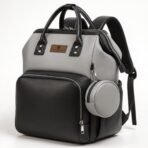 StarAndDaisy Diaper Bag for Mothers for Travel/Diaper Bag/Maternity Bags for Mothers/Mom with Multi Compartments, Insulated Bottle Pockets, Waterproof, Ultra Vegan Leather, 30L capacity-Black Grey - Fast Shipping to USA & Canada - Image 2