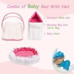 Infantbond Reversible Nest Mattress with Net (Pink Heart, 9 Items) ? Fast Shipping to USA & Canada - Image 3