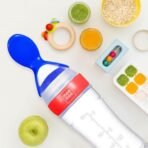 Mee Mee Squeezy Silicone Spoon Food Feeder for Babies of 6 to12 Months with in-Built Stand | BPA Free Material with Food Grade Silicone Tip (Red) - Fast Shipping to USA & Canada - Image 4