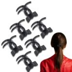 TEMPERIA (6 pcs) Hair Clips for Women & Girls - Clutcher Clutches Claw Clip Accessories - Stylish, Fashional (Black) (DN02) - Fast Shipping to USA & Canada - Image 2