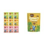 Slurrp Farm Fruit and Vegetable Teething Puffs Pack of 9 & Slurrp Farm Natural Jaggery Powder 300G - Fast Shipping to USA & Canada - Image 2