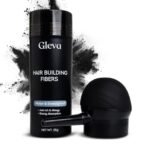 Gleva Hair Building Fibers with Applicator - Hair Powder Thickener, Topper for Fine Hair - Natural Hair Filler Instantly Conceals Hair Loss - Hair & Bald Spots Filler for Women & Men (Black) - Fast Shipping to USA & Canada - Image 2