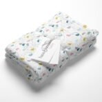 haus & kinder Eleflora Collection 100% Cotton Muslin Baby Swaddles Wrap for Newborn Baby, Size 100cm x 100cm, Pack of 5 (Ditsy Bloom, Floral,Dots, Elephant, Pineapple, Multicolor) - Fast Shipping to USA & Canada - Image 6