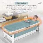 StarAndDaisy Large Bath Tub With Foldable Bathtub for kids & Adults with Space Saving, Kids Bathing Tub Girls & Boys & Parents, Multi Purpose Use, Size 147 X 60 X 49 cm (Bathtub with Streamer -Blue) - Fast Shipping to USA & Canada - Image 6