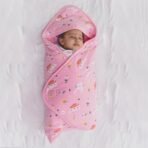 Tidy Sleep Cotton New Born Baby Wrapper All Season Soft Swaddle Fluffy 2 Layered Ac Wrapping Receiving Blanket for Baby Boys and Baby Girls, 1 Count - Fast Shipping to USA & Canada - Image 2