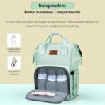StarAndDaisy Baby Bag for Mother Travel/Diaper Bag with Insulated Baby Bottle Pocket/Diaper Bag for Mothers for Travel with Multi Compartments, Waterproof Diaper Bags for Mom, 24lt capacity - Green - Fast Shipping to USA & Canada - Image 4