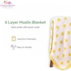 Infantbond 6 Layer Muslin Blanket (110x104cm, 0-3Y) ? Fast Shipping to USA & Canada - Image 5