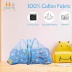 Infantbond Born Baby Bed with Net & Carry Bag (Blue Teddy) ? Fast Shipping to USA & Canada - Image 6