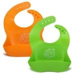 a baby cherry - Baby Bibs | Bib For Baby | Comfortable Soft, Durable, Easy Wipe, Waterproof, Adjustable Neckline Buttons | Silicone Bib for Feeding Infants and Toddlers| (6M to 5Y) Set of 2 - Fast Shipping to USA & Canada - Image 2
