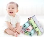 MOM CARE Cotton Face Towels for Babies Extra Soft/Quick Dry/Strong Water Absorbent/Napkins Towel for Kids, Boys and Girls Pack of 4 Multi Color 25x25 cm - Fast Shipping to USA & Canada - Image 2