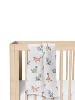 MOM'S HOME Organic Cotton Baby Muslin Swaddle Combo | Dinosaur, Rainbow & Unicorn | 100X100 cm | 0-12 Months | Multicolor | Pack of 3 - Fast Shipping to USA & Canada - Image 4