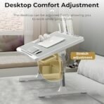 StarAndDaisy Baby Multi-Purpose Laptop/Bed Table with Foldable Legs, Adjustable Height Engineered Wood Lap Table -Black - Fast Shipping to USA & Canada - Image 3