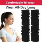 TEMPERIA (50 Pcs) Hair Band for Women & Girls - Premium Rubber Band - Elastic Ponytail Hairband Ties Accessories - Black (DN01) - Fast Shipping to USA & Canada - Image 5
