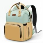 StarAndDaisy Diaper Bag New Born Baby/Maternity Backpack Mother With Back Side Opening,15+ Compartments,Insulated Pockets,Waterproof,Ultra Soft Leatherite Fabric,22Lt Capacity,green,yellow - Fast Shipping to USA & Canada - Image 2