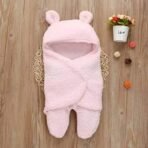 First Kick Baby Blankets New Born Combo Pack of Hooded Supersoft Wearable Wrapper Durable Fleece Polyester Cum Baby Sleeping Bag for Babies (70 cm x 76 cm, 0-6 Months) Combo of 2 White Pink - Fast Shipping to USA & Canada - Image 5