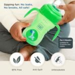 Mee Mee Baby Trainer Sippy Cup | Soft Spout, Leakproof Sipper for Toddlers | Dual Handle for Easy Grip | Non -Toxic, Lightweight & BPA Free, Green (210 Ml) - Fast Shipping to USA & Canada - Image 5