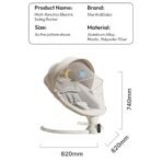 StarAndDaisy Swing Rocker for Baby with Automatic 5- Level Swing ? Infant & Toddler Rocking Chair with 3-Level Adjustable Backrest, & Remote Control -White - Fast Shipping to USA & Canada - Image 3