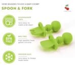 A Baby Cherry - Baby Self Feeding Spoon & Fork || Toddler First Training Utensil Set || Anti-Choke Design - Fast Shipping to USA & Canada - Image 3