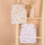 MOM'S HOME Organic Cotton Muslin Jhabla and Nappy for New Born Baby | Bloom, Blossom, Pink Giraffe, Flamingo & Whale | Pack of 5 - Fast Shipping to USA & Canada - Image 3