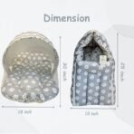 Infantbond Cotton Sleeping Mattress with Net (Sheep Gray) ? Fast Shipping to USA & Canada - Image 3