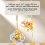 StarAndDaisy Soft Silicone Teether for 6 to 12 Months, Teether for Baby with Natural Organic Freezer Safe for Infants and Toddlers, Silicone Baby Teethers.(Mball-Yellow-Multicolor) - Fast Shipping to USA & Canada - Image 5