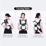 StarAndDaisy 9-in-1 Adjustable Baby Carrier Bag for 0-3 Years for Newborn/Baby Essentials Holder Carrying Bags Boy & Girl/Large Storage & Phone Pocket/New Mom Gifts-Grey - Fast Shipping to USA & Canada - Image 5
