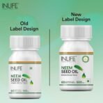 INLIFE Neem Seed Oil 500mg - 60 Capsules - Fast Shipping to USA & Canada - Image 5