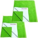 First Kick Waterproof Cotton Baby Bed Protector/Mattress Dry Sheet (100Cm X 70Cm) For Born Baby/Kids- (Kiwi Green) - Medium - Pack Of 2 - Fast Shipping to USA & Canada - Image 2