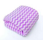 First Kick Luxury Microfiber Bath Baby Towel Super Absorbent, Fade-Resistent, Ultra Soft (Zig-Zag) - L 110 cm x B 50 cm - Purple - Fast Shipping to USA & Canada - Image 2