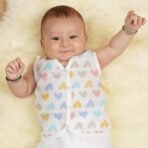 1st Step 100% Soft Muslin Cotton Snap Button Baby Jhabla - Pack of 4 - Set 1-3-6 Months - Fast Shipping to USA & Canada - Image 5