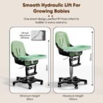 StarAndDaisy Little Nest Baby High Chair/Study Chair/Multifunctions Baby Chair for 6 Months to 6 Years Girls & Boys, Height Adjustable, Detachable Tray & One-Hand Adjustable - Green - Fast Shipping to USA & Canada - Image 7