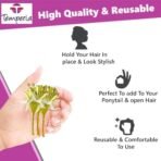 TEMPERIA (6 pcs) Hair Accessories For Women & Girls - Artificial Flowers Bun Juda Bridal Pins for Hairstyle & Decoration - Pins & Clips for Style of Bride (MN01) - Fast Shipping to USA & Canada - Image 5