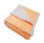 First Kick New Born Super Soft Baby Blanket Wrapper Sheet Cum Baby Blanket for Baby Boys, Baby Girls, Babies (100cm x 80cm, Apricot Peach, Fleece, lightweight ) - Fast Shipping to USA & Canada - Image 5