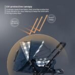 StarAndDaisy Stroller for Boy & Girl 0 to 3 Years / Baby Stroller with Lightweight / Foldable Pram for Baby with 3-Point Safety Harness, Adjustable Backrest, 360? Swivel Wheel, Reversible Handlebar, Extended Mosquito Net (Sigma) - Fast Shipping to USA & Canada - Image 6