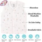 MOM CARE Unisex Baby Regular Fit Vest For 12-18 Months Cotton Sleeveless For Boys And Girls Sando Baniyan Combo (Pack Of 6) White - Fast Shipping to USA & Canada - Image 3