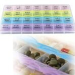 TEMPERIA Medicine Organizer Box for 4 Weeks & 4 Times a Day - Pill & Tablet Storage Box for Home - Travel-Friendly Small Container - Moisture Proof Pillbox for Daily & Weekly Use (MN01) - Fast Shipping to USA & Canada - Image 2
