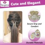 TEMPERIA (2 pcs) Pearl Hair Clips for Women & Girls - Korean Clutcher Clutches Claw Clip Accessories - Sparkling Pearl Design, Stylish, Fashional (DN09) - Fast Shipping to USA & Canada - Image 3