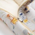 haus & kinder 3 in 1 Baby Sleeping Bag & Carry Nest | Cotton Bedding Set for Infants & New Born Baby | Portable/Travel & Skin Friendly | 0-6 Months (Jungle Party) - Fast Shipping to USA & Canada - Image 6