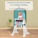 StarAndDaisy High Chair for Baby/Baby Feeding Chair for 0 to 5 Years with 4 in-1 Multifunctions/High Chair with Height Adjustable, Detachable Tray & One-Hand Adjustable -Blue - Fast Shipping to USA & Canada - Image 7