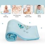 Mee Mee Micro Fiber Baby Bath Towel for New Born | Wash Cloth, Quick Absorbent, Extra Soft Cotton Towels for Kids/Toddlers/Infants/Babies, Pack of 1(Blue) 70X110 CM - Fast Shipping to USA & Canada - Image 7