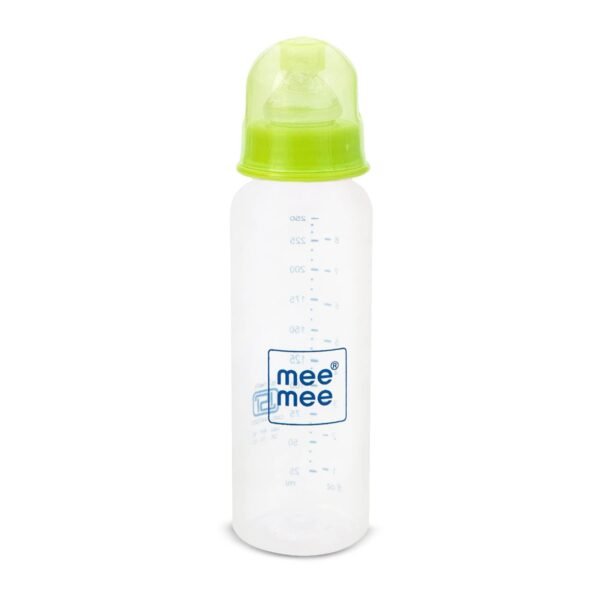 Mee Mee Baby Plastic Feeding Bottle 250Ml |BPA-Free Baby Milk Bottle with Eazy Flo Technology, Anti-Colic Valve, Non Toxic and Ergonomic Design for New Born/Infants/Toddler Upto 3 Years (Green) - Fast Shipping to USA & Canada