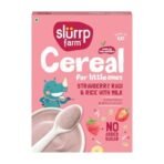 Slurrp Farm No Added Sugar Instant Cereal Ragi Rice and Strawberry with Milk 200g + Free Mango Cereal Trial Pack 50g - Fast Shipping to USA & Canada - Image 4