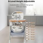 StarAndDaisy Galaxy Star High Chair for Baby 6 Months to 5 Years / 6 in 1 Babies Feeding Chair with 7 Level Height Adjustment / 3 Mode Seat Adjustment/Baby High Chair with One Click Fold - Fast Shipping to USA & Canada - Image 5