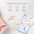 haus & kinder 100% Cotton Reversible Muslin Blanket For Newborn Baby Boy And Girl, Triple Layer Blanket 0-3 Years, Size- 120 Cm X 120 Cm (Vitamin Sea, Blue), 200 TC - Fast Shipping to USA & Canada - Image 7